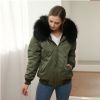 meifng bomber jacket new style warm lining apparel with faux fur