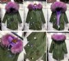 unique design women long coat warm faux fur parka