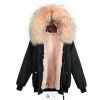 classic jacket with pink rex rabbit fur women winter blazer girl