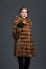 new arrival  european design chinchilla fur coat with hooded